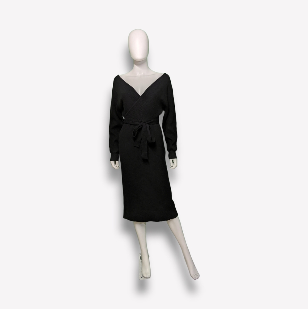 Vici X Fate  Sweater Dress in Black, S